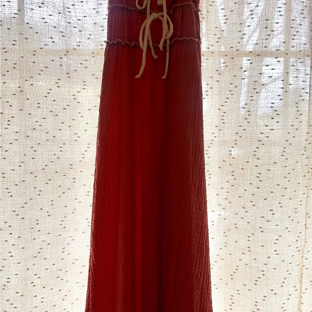 See You Monday Maxi Dress Pink/Mauve with Textured Fabric